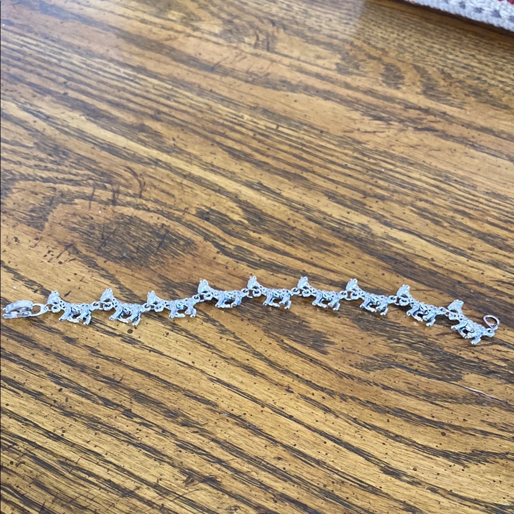 Silver giraffe Charm Bracelet